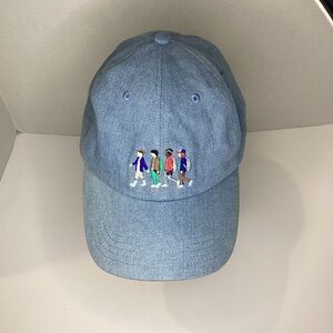 Netflix official merch stranger things denim blue embroidered hat cap